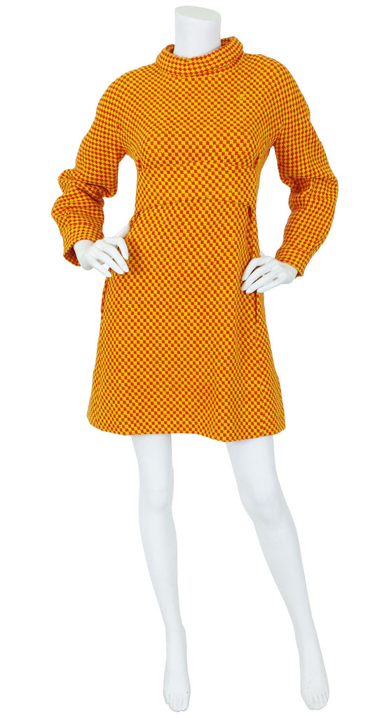 1960 mini dress 60s Mod (Medium) Channel 1960s charm in this Isla blue mini dress featuring an oversized white collar Neiman Marcus Vintage 1960's Mod