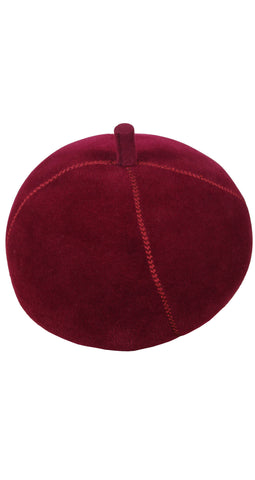 1960s Mod Burgundy Rabbit Felt Beret Hat