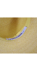 1960s Yellow Straw Wide Brim Sun Hat