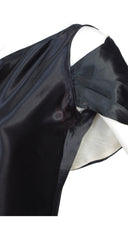 1920s 1930s Capelet Black Silk Satin Bias Evening Gown