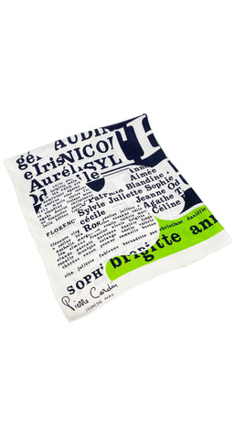 1960s Pop Art Newspaper Print Silk Twill Scarf
