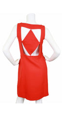 1960s French Space Age Cut-Out Wool Dress