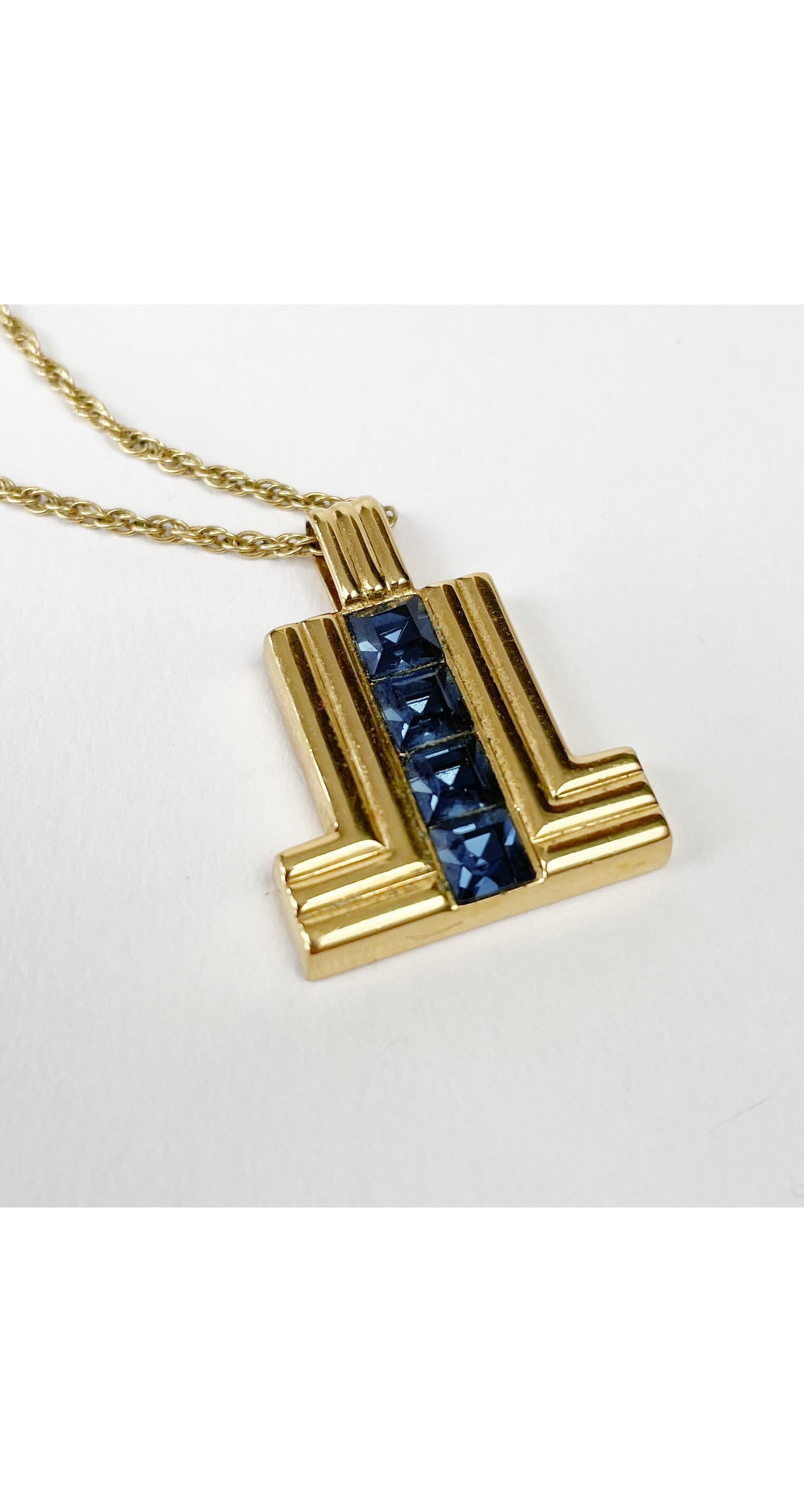 Paparazzi Rhinestone River - Blue Necklace – A Finishing Touch Jewelry