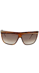 1980s P18 2431 Tortoise Flat Top Sunglasses