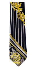 1990s Baroque Striped Silk Twill Men's Tie