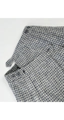 1970s Kids' Plaid Gray Wool Pleated Skirt 6Y