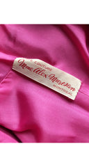 1980s Couture Fuchsia Silk Cocktail Dress
