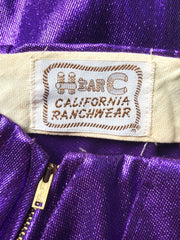 1950s California Ranchwear Purple Lurex Pants