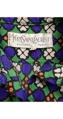 1971 F/W Documented Geometric Wool Challis Shirt Dress