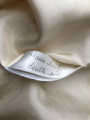 1970s Numbered Cream Wool Pantsuit