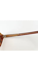 1970s R-Shaped Brown Marble Oval Sunglasses