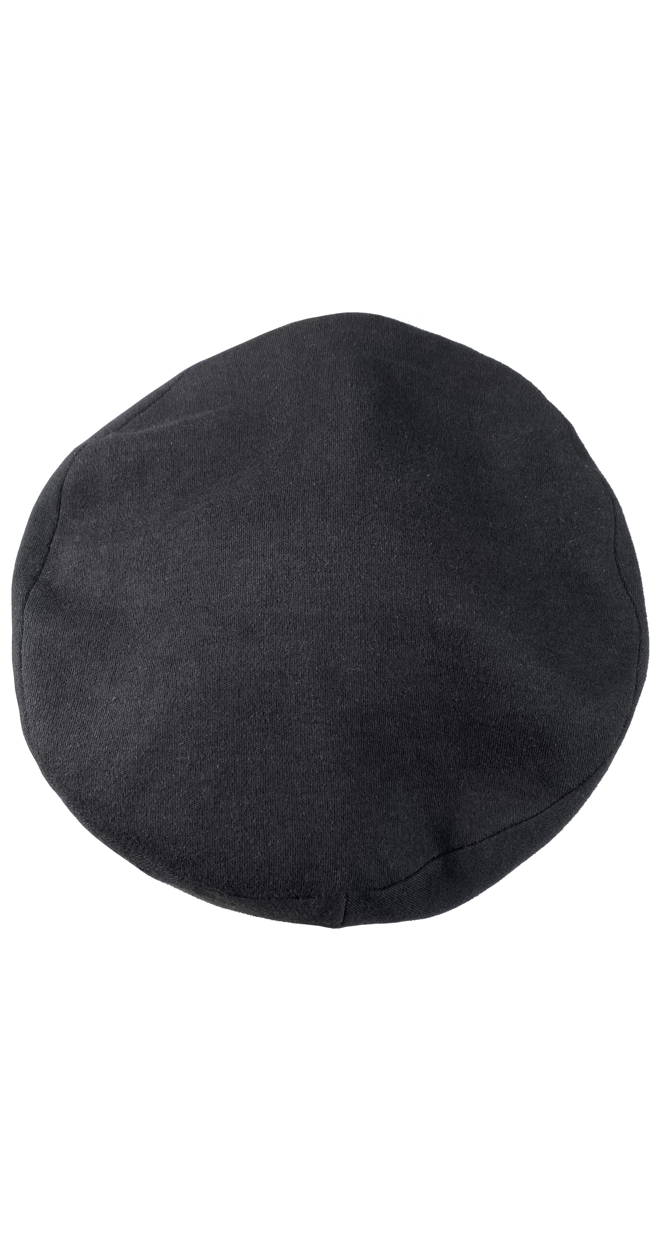 1990s Black Cotton Oversized Newsboy Cap