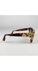 1970s 8780 18 PP Python Skin Tortoiseshell Sunglasses