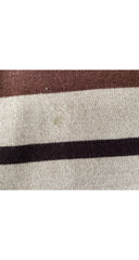 1970s Brown Striped Wool Jersey Turtleneck Romper