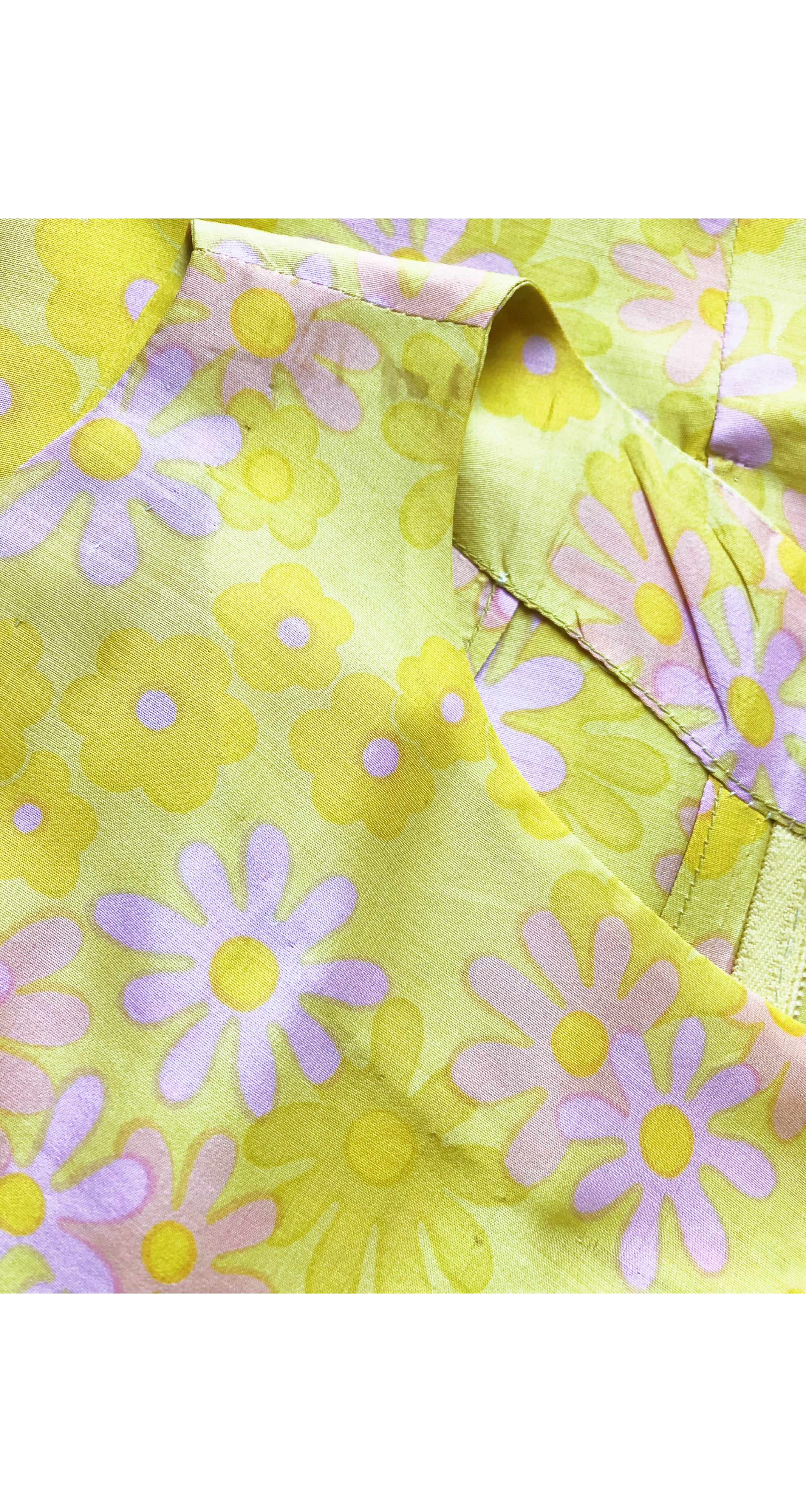 1960s Floral Silk Top & Brocade Trouser Set