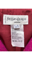 1990s Plaid Magenta Wool Bouclé Jacket