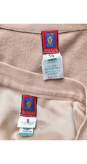 1970s Beige Cashmere Jacket & Midi Skirt Set