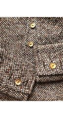 1967 Numbered Brown Tweed Wool Collared Jacket