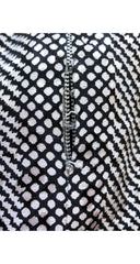 1980 S/S Black & White Jacquard Silk Dress