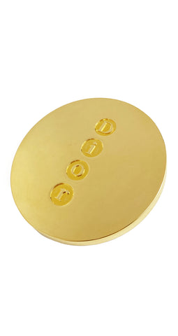 1980s "DIOR" Signed Gold Metal Compact Mirror