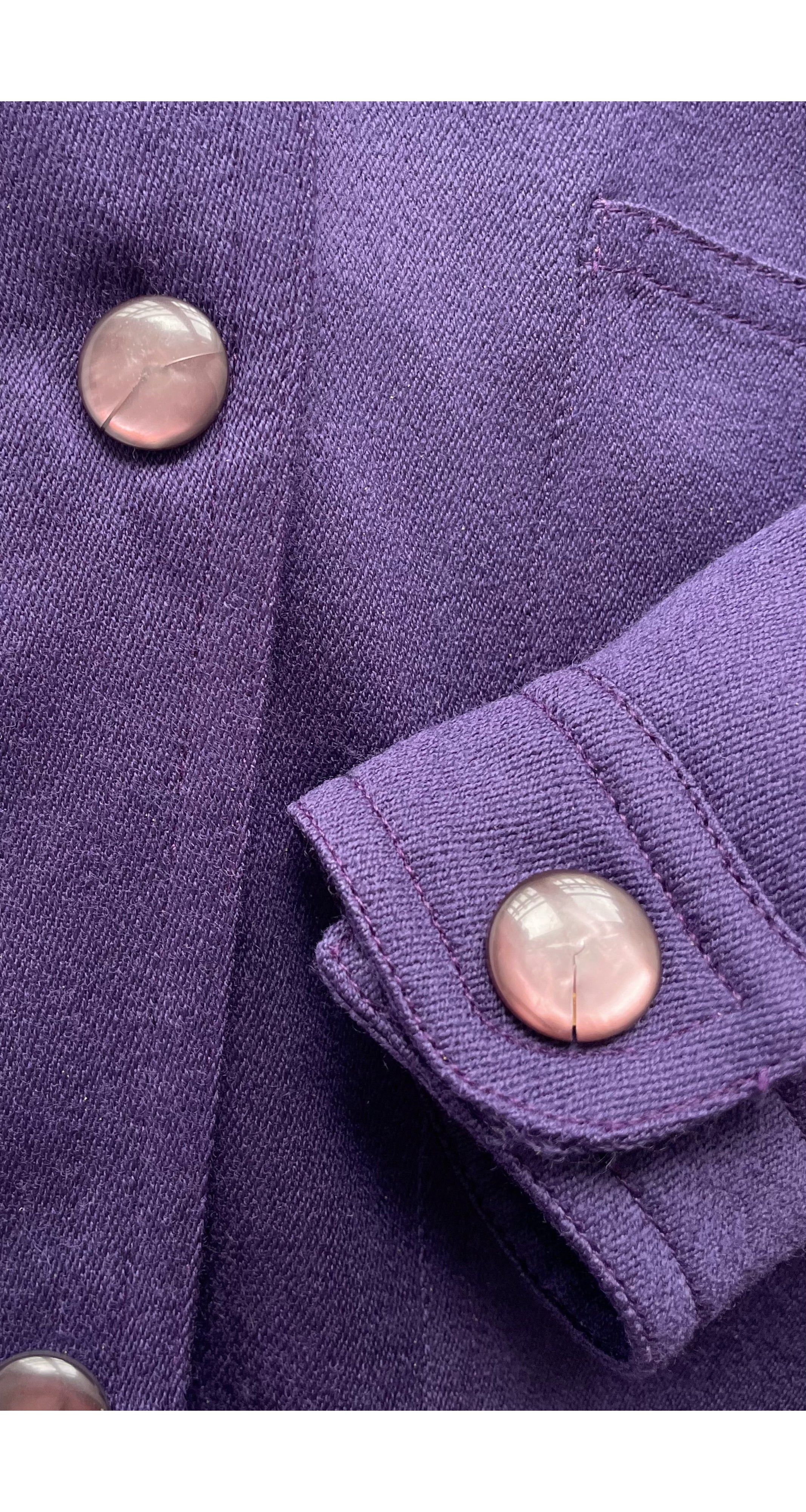 1980s Purple Wool Jacket & Trouser Suit