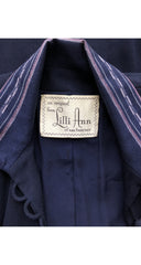 1951 Ad Campaign Navy Wool Gabardine Tailored Jacket