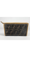 1970s Zucca Canvas Leather Trim Cosmetic Pouch