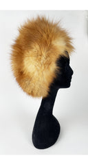1960s Oversized Red Fox Fur Hat
