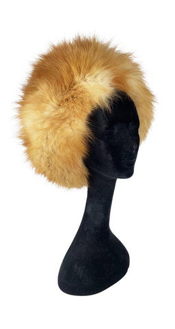 1960s Oversized Red Fox Fur Hat