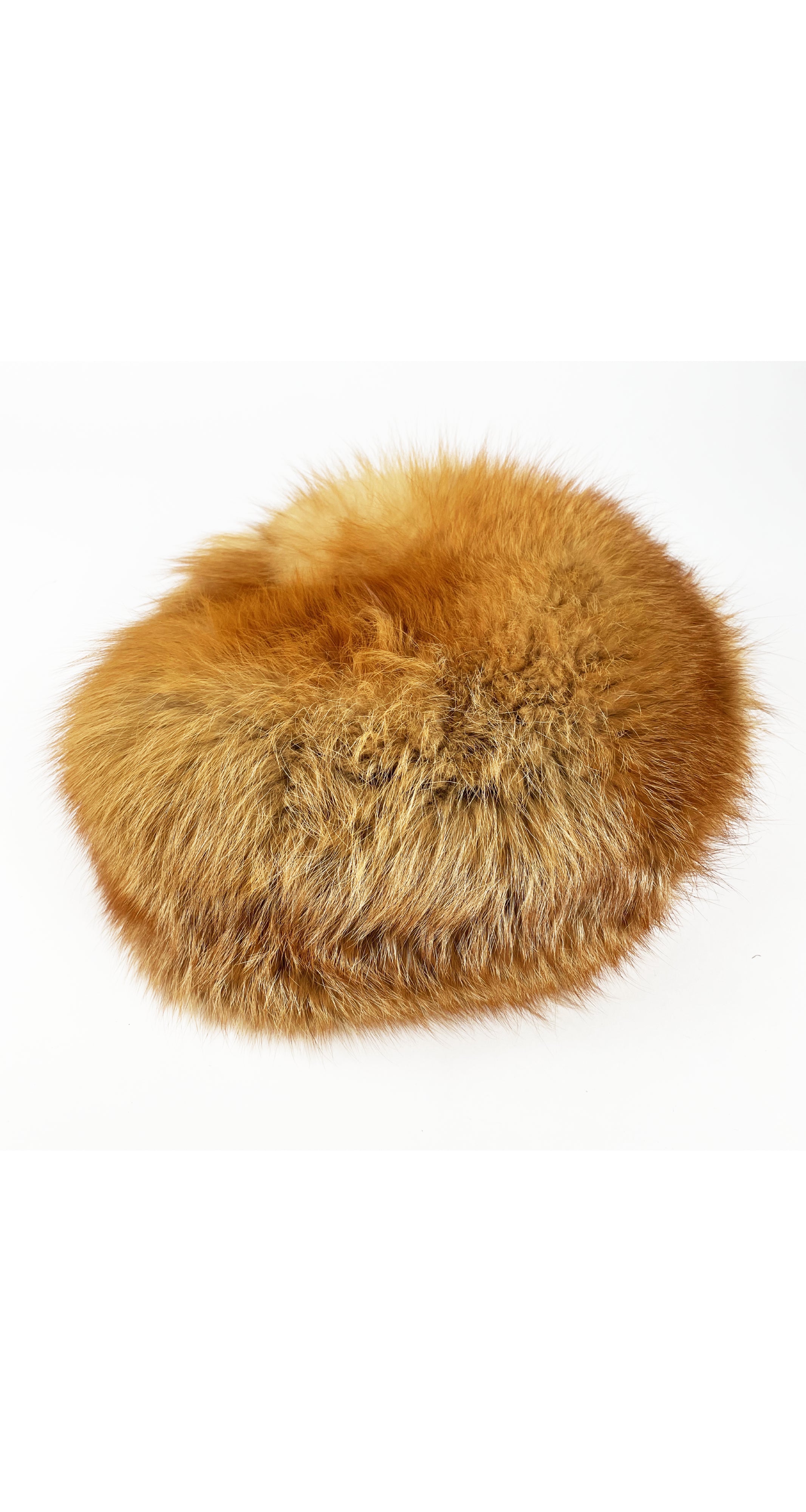 1960s Oversized Red Fox Fur Hat