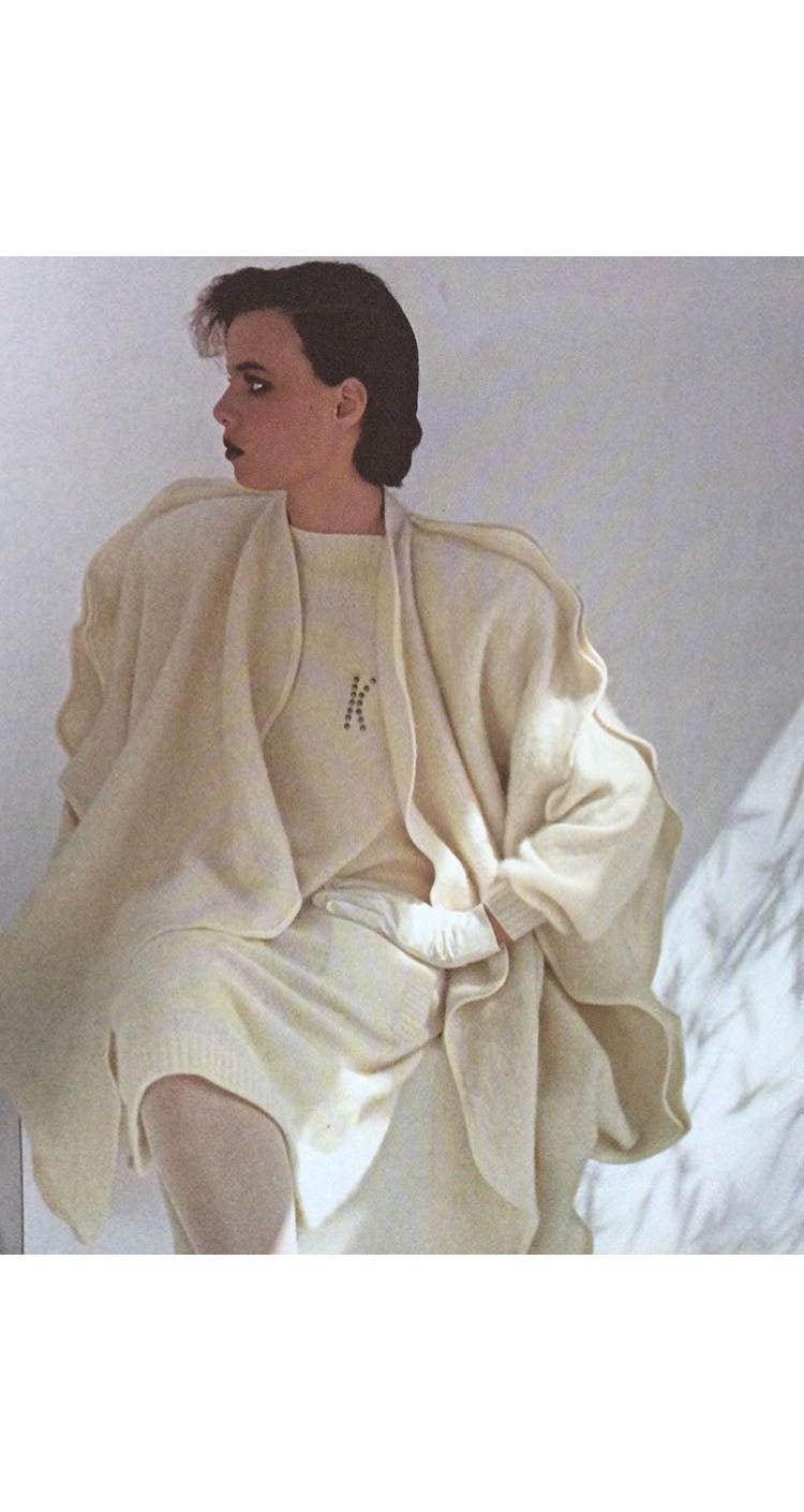 1983 Documented “K" Black Angora Sweater Dress