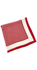 1970s Logo Red & White Striped Silk Scarf