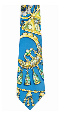 1988 "Parures des Sables" by Laurence Bourthoumieux Silk Men's Tie