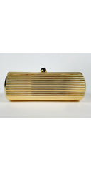 1980s Gold Metal Tassel Minaudière Evening Bag