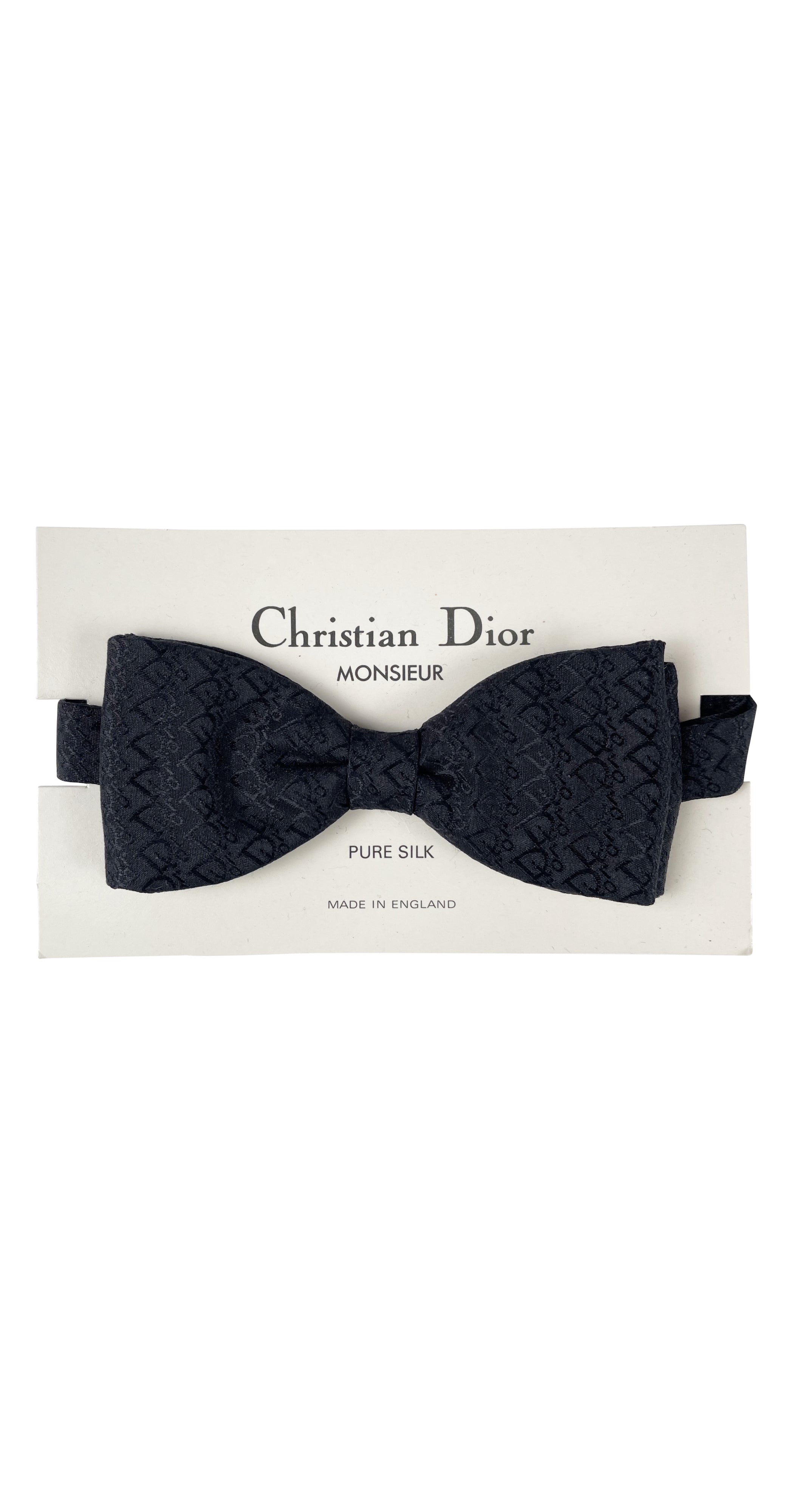 Christian Dior DIOR BOW TIE Satin Material Ribbon Mule 36 23 cm Black  Unused