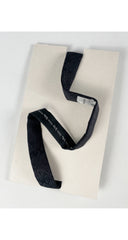 1980s NIB Oblique Black Silk Men's Bow Tie