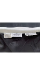 1991 S/S White Silk Organza Collar Black Crepe Dress