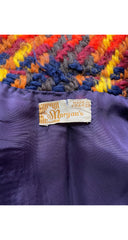 1960s Plaid Wool Tweed Collared Coat