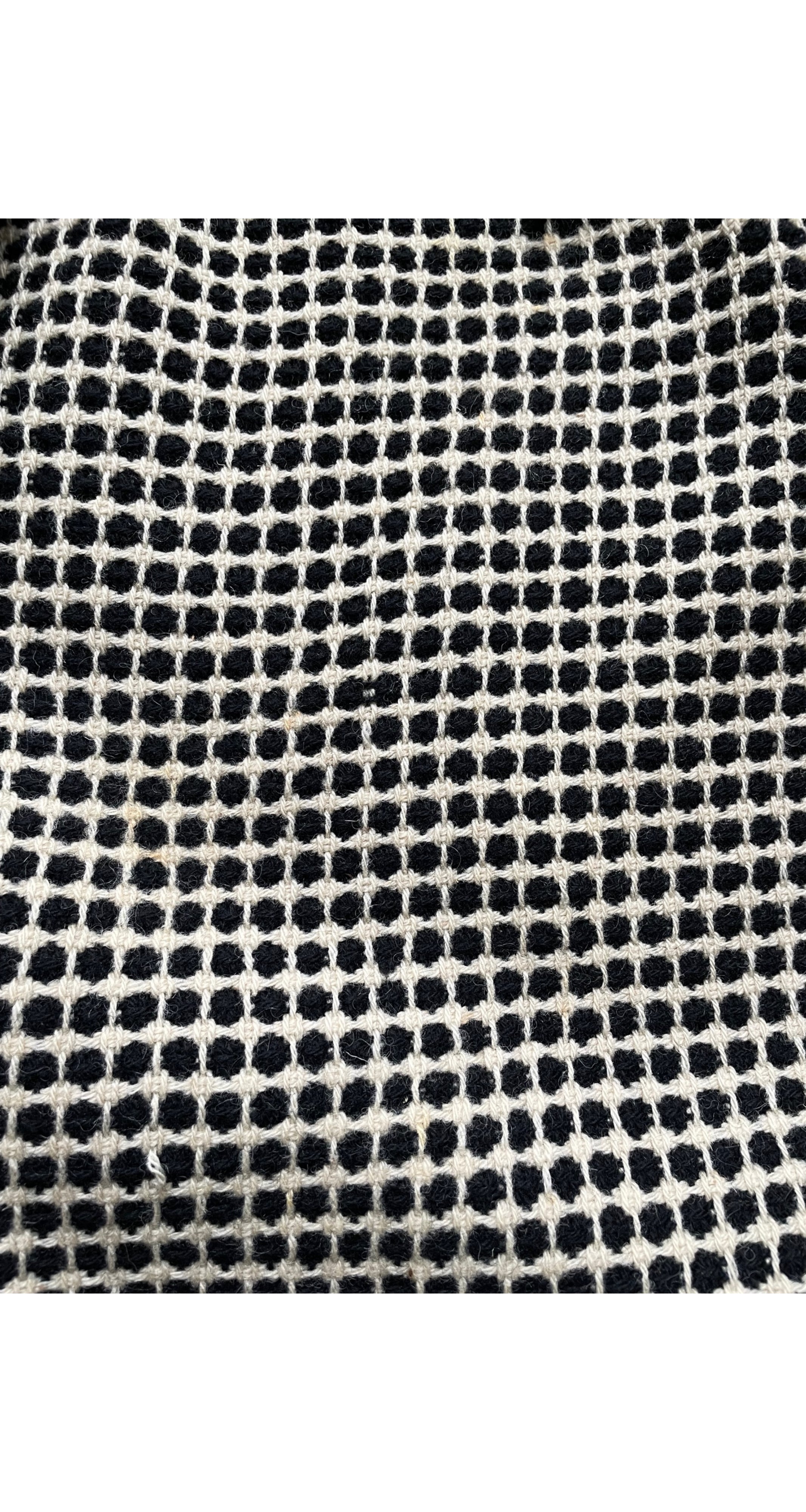 1960s Black & Cream Wool Tweed Dress Suit