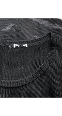 1980s Tiger Head Silk Knit Short Sleeve Top