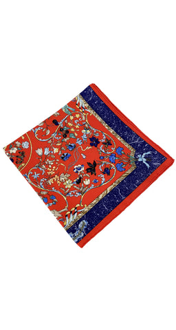 1988 "Pierres d'Orient et d'Occident" by Zoé Pauwels Silk Pocket Square