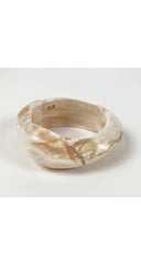 1970s Marbled Bone Resin Bangle Bracelet