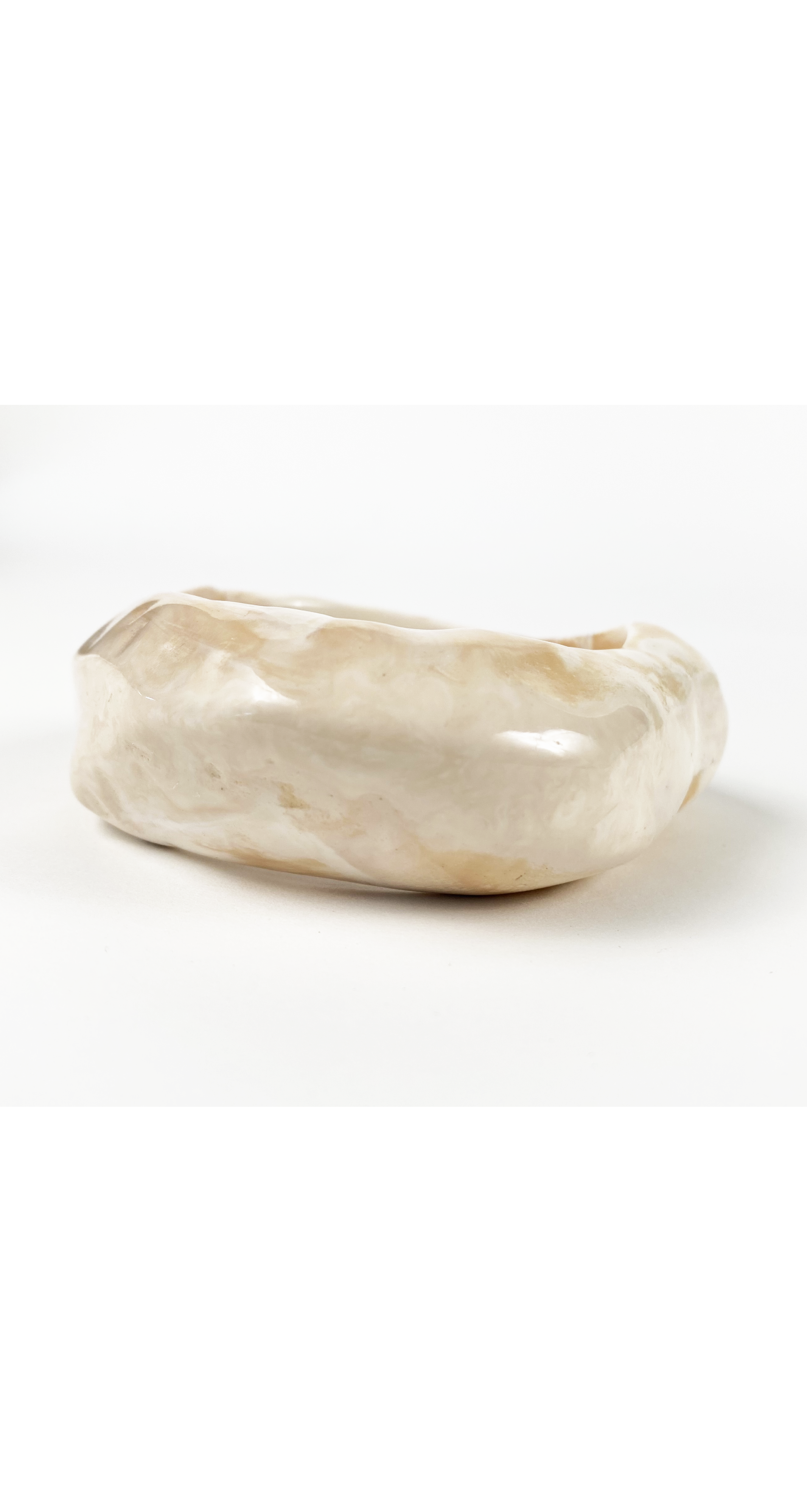Givenchy 1970s Vintage Marbled Bone Resin Bangle Bracelet Givenchy 1970s Vintage Marbled Bone Resin Bangle Bracelet