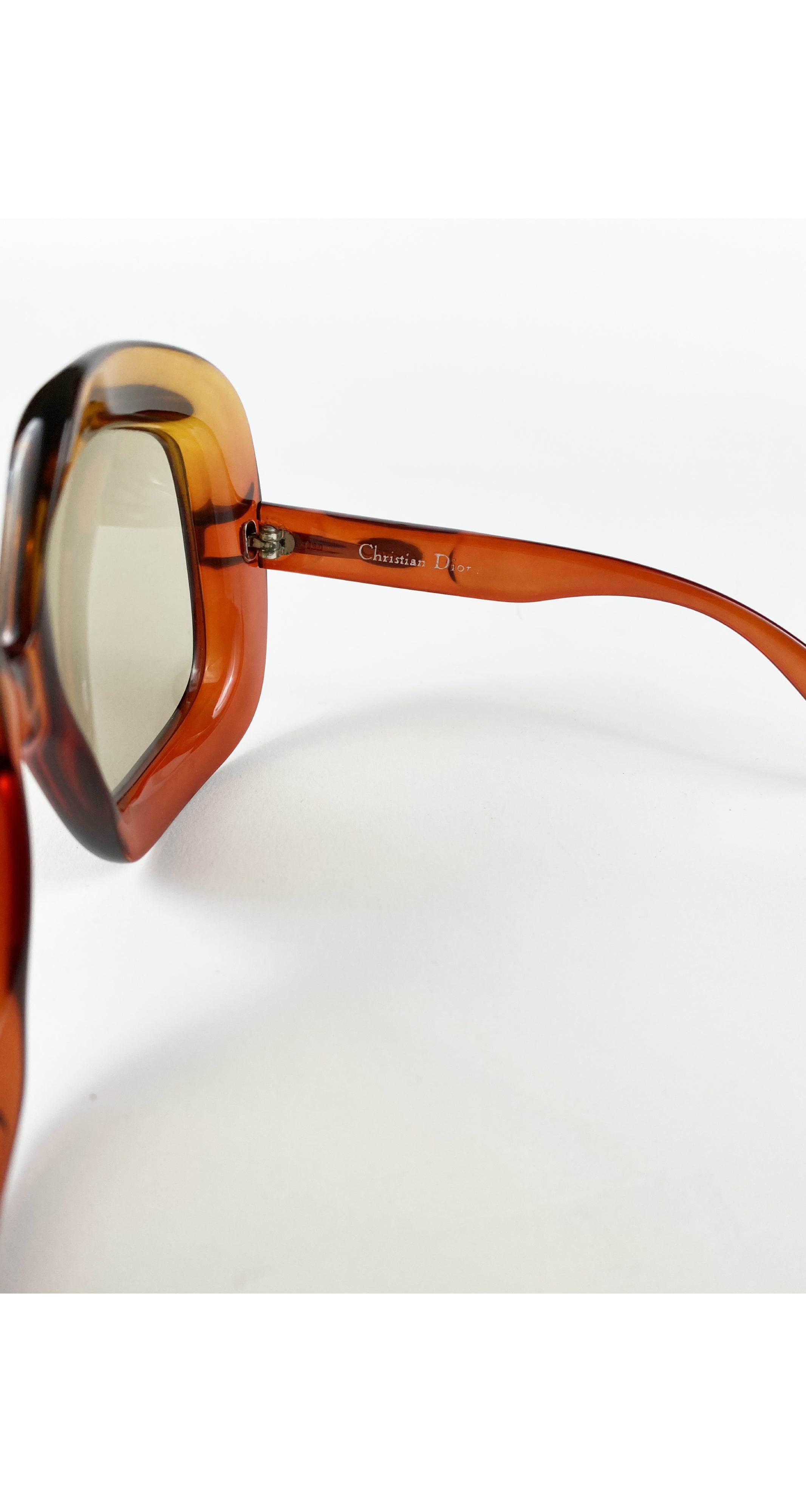 1970s Optyl Orange Gradient Oversized Sunglasses