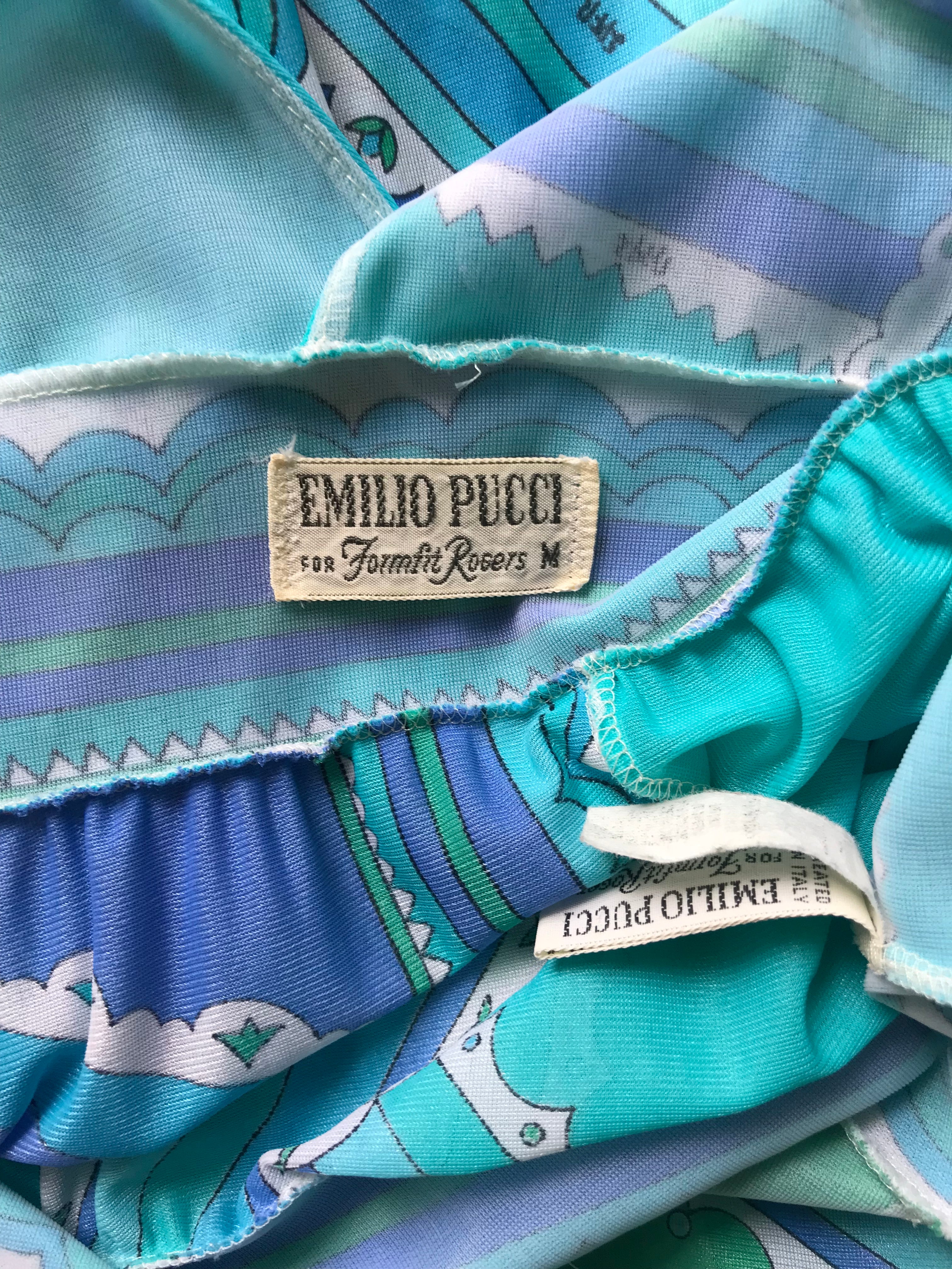 Emilio Pucci 1960s Formfit Rogers Blue Slip Dress – Featherstone 