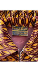 1970s Indian Rayon Velvet Zip-Up Collared Jacket