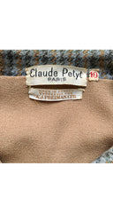 1950s Plaid Wool Peter Pan Collar Capelet