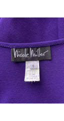 1990s-does-1960s Mod Purple Rayon Jersey Mini Dress