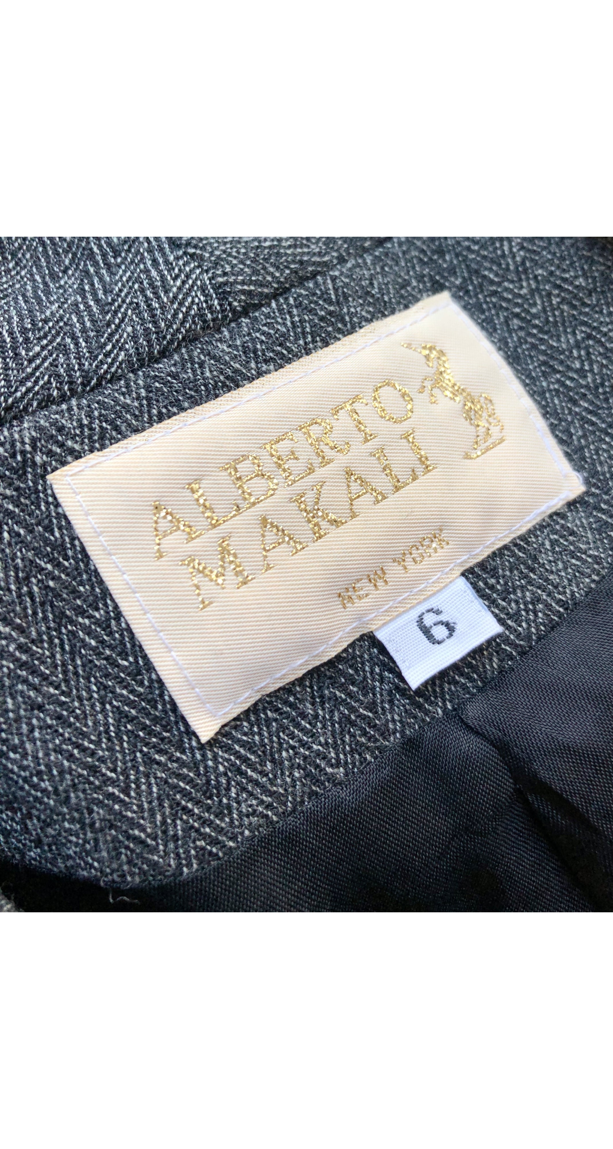 1990s Minimalist Gray Herringbone Wool Maxi Coat