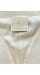 1980s Cream & Black Silk Jacket